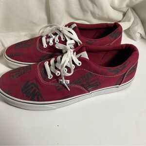 Vans Men's Red Canvas Sneakers